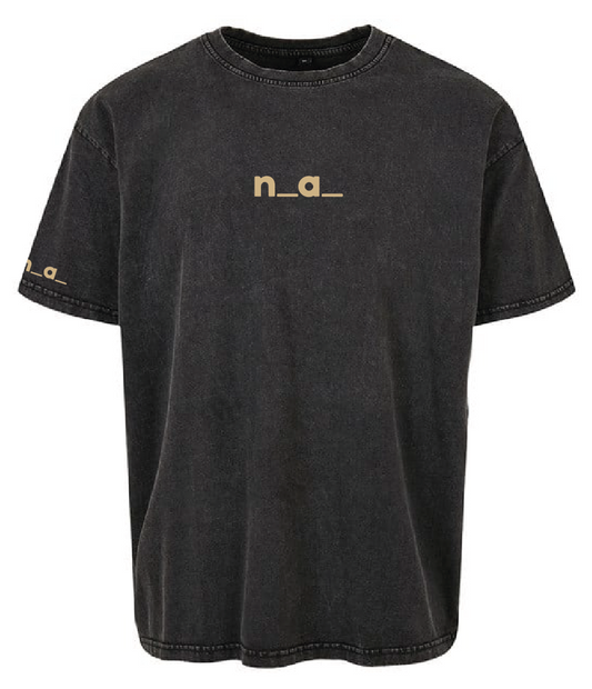 n_a_ BLACK ACID WASH OVERSIZE T "SPECIAL EDITION"