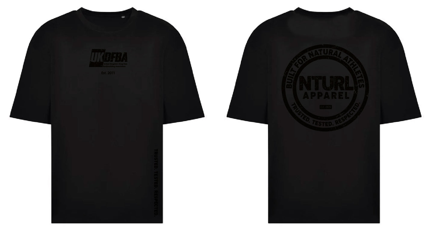 UKDFBA OVERSIZE T - BLACK/BLACK (DESIGN 4)