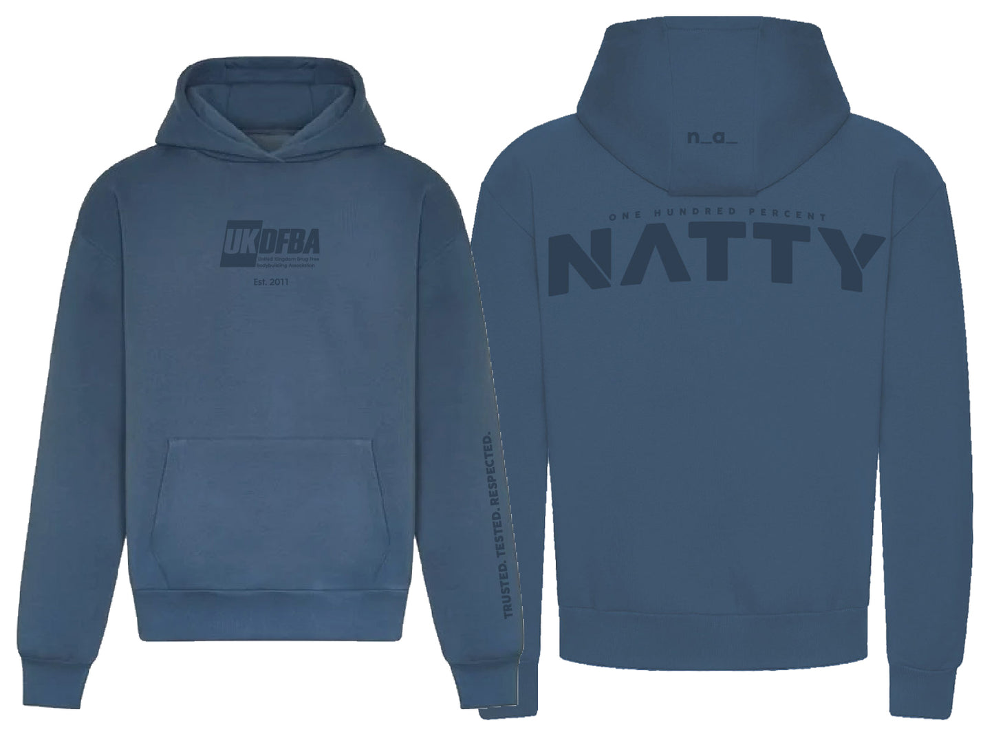 UKDFBA PREMIUM BLUE on AIRFORCE BLUE OVERSIZE HOODIE (2026 DESIGN)