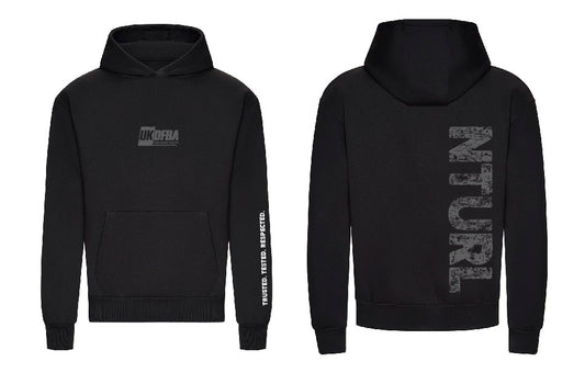 UKDFBA PREMIUM BLACK OVERSIZE HOODIE (DESIGN 1) - 50% OFF