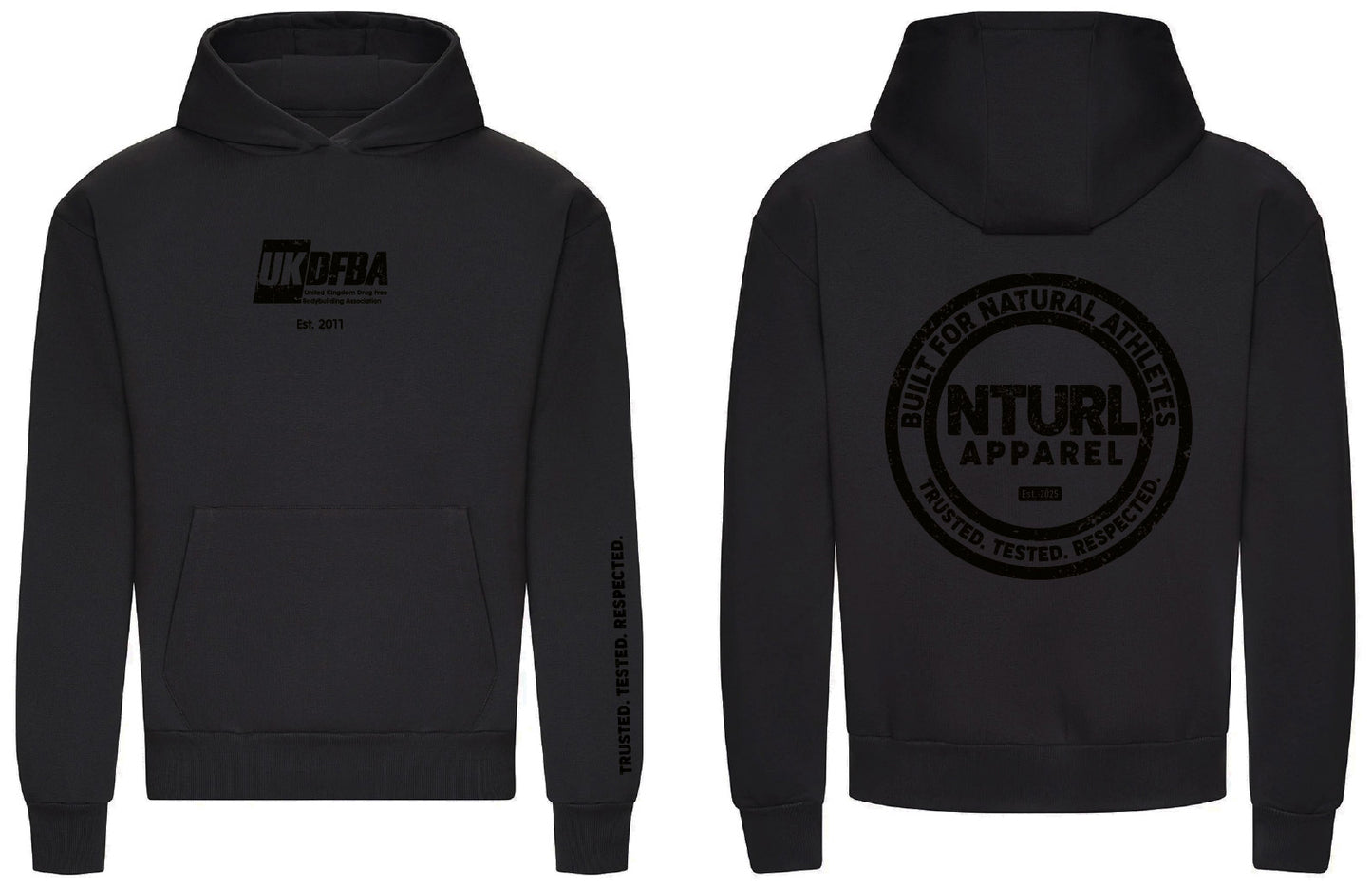 UKDFBA PREMIUM BLACK OVERSIZE HOODIE (DESIGN 4)