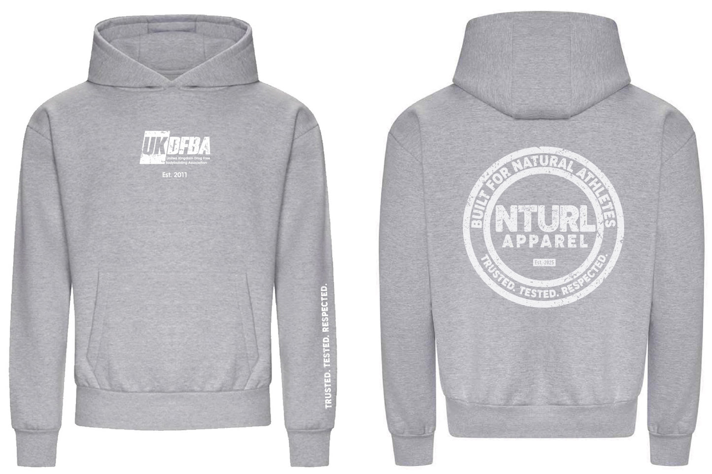 UKDFBA PREMIUM GREY OVERSIZE HOODIE (DESIGN 4) - 50% OFF