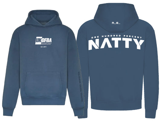 UKDFBA PREMIUM WHITE on AIRFORCE BLUE OVERSIZE HOODIE (2026 DESIGN)