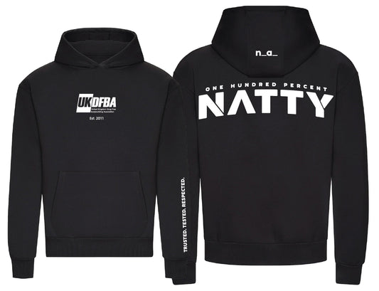 UKDFBA PREMIUM WHITE on BLACK OVERSIZE HOODIE (2026 DESIGN)