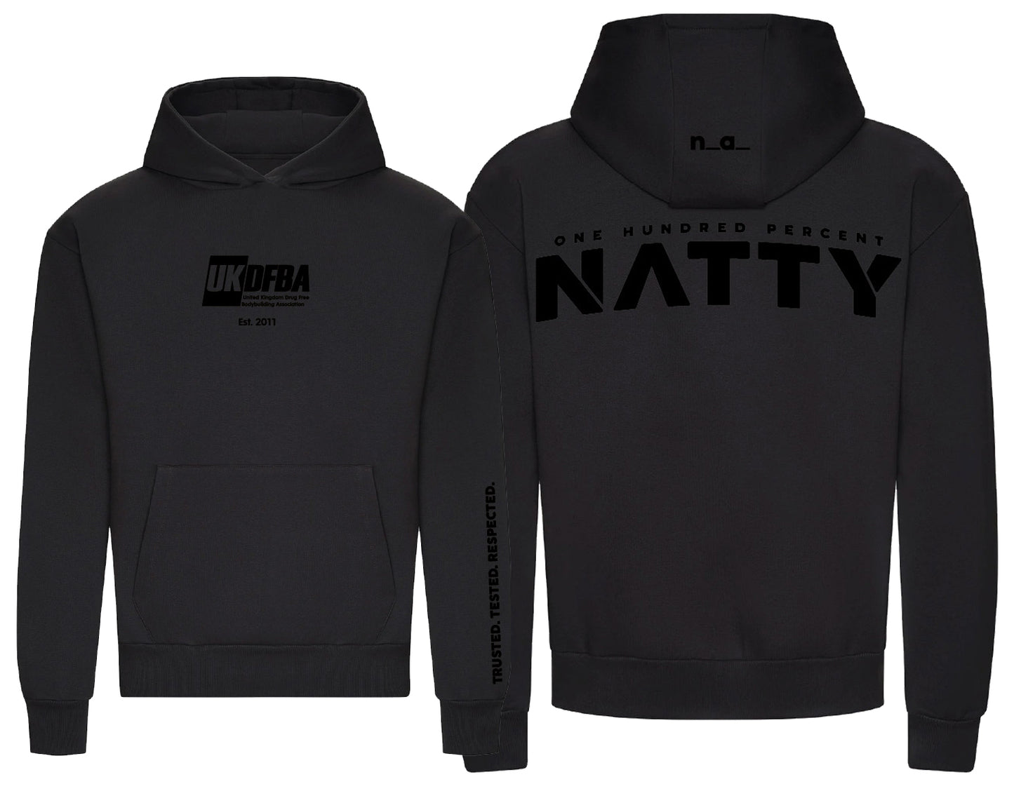UKDFBA PREMIUM BLACK on BLACK OVERSIZE HOODIE (2026 DESIGN)