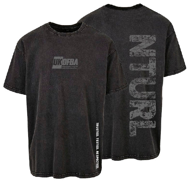 UKDFBA BLACK ACID WASH OVERSIZE T (DESIGN 1)