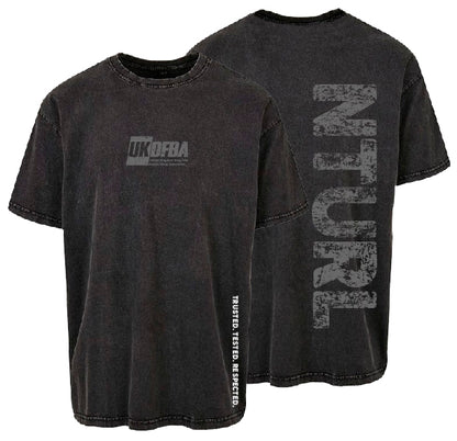 UKDFBA BLACK ACID WASH OVERSIZE T (DESIGN 1)