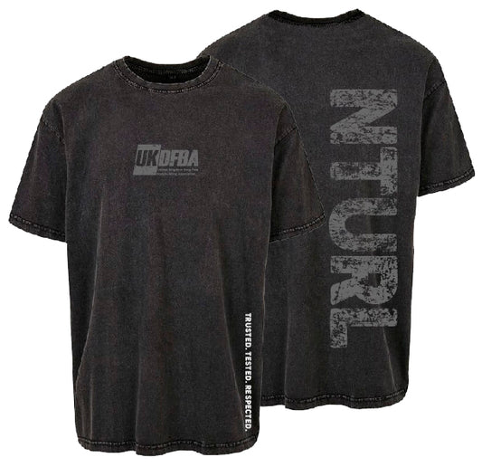 UKDFBA BLACK ACID WASH OVERSIZE T (DESIGN 1)