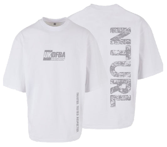 UKDFBA WHITE OVERSIZE T